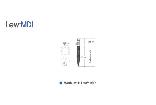 Lew™ MDI 2.0 mm O-Ball, Non-Collared Implants