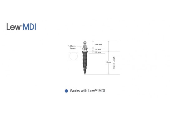 Lew™ MDI 2.5 mm O-Ball Collared Implants