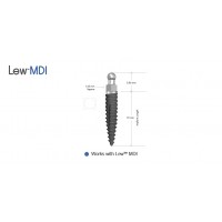 Lew™ MDI 2.5 mm O-Ball Non-Collared Implants 18mm