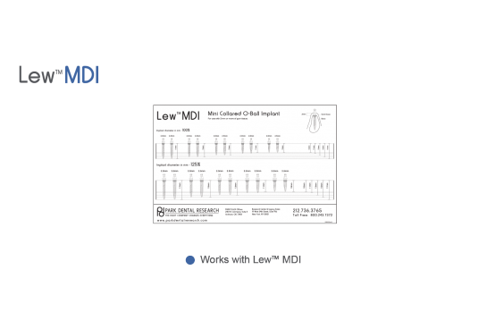 Lew™ MDI Radiographic Transparencies