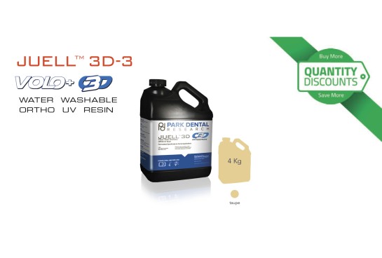 JUELL™ Volo+ O3D Water Washable Orthodontic UV Resin - Volume Discount