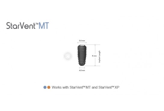StarVent™ MT 5.0 mm Internal Hex Implant